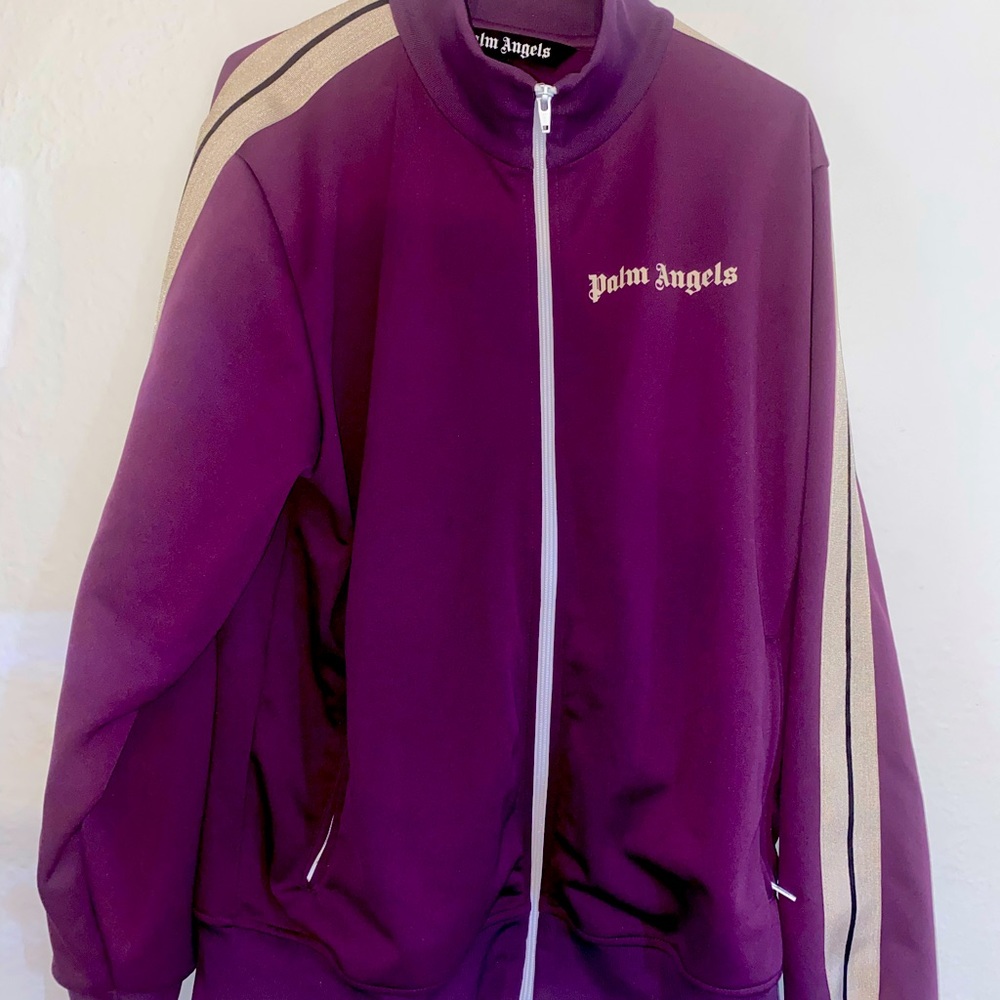 Palm Angels Purple & Off-White Track Jacket in great condition.